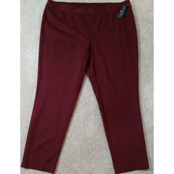 INC International Concepts Woman ~Plus Size 24W~ Spice Berry Pants NWT $59.50 - Picture 1 of 7